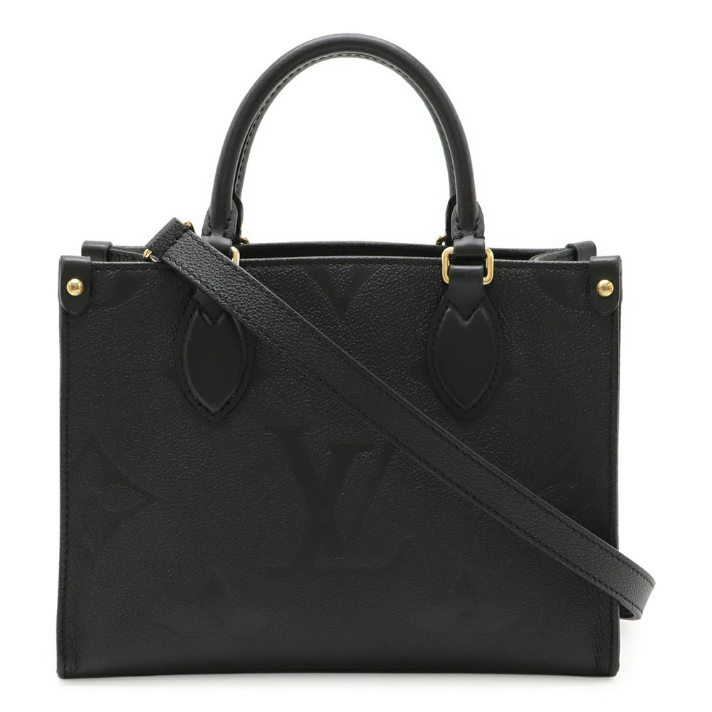 LOUIS VUITTON Monogram Empreinte On The Go 2way Shoulder Bag Noir Black